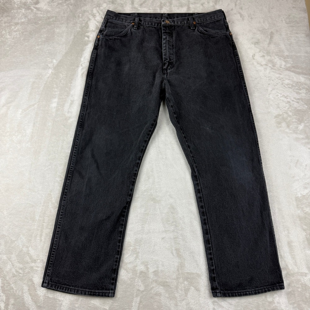 VTG Wrangler Jeans Men 38x30 (Fit 35x29) Black Cowboy Cut Western Rodeo USA Made